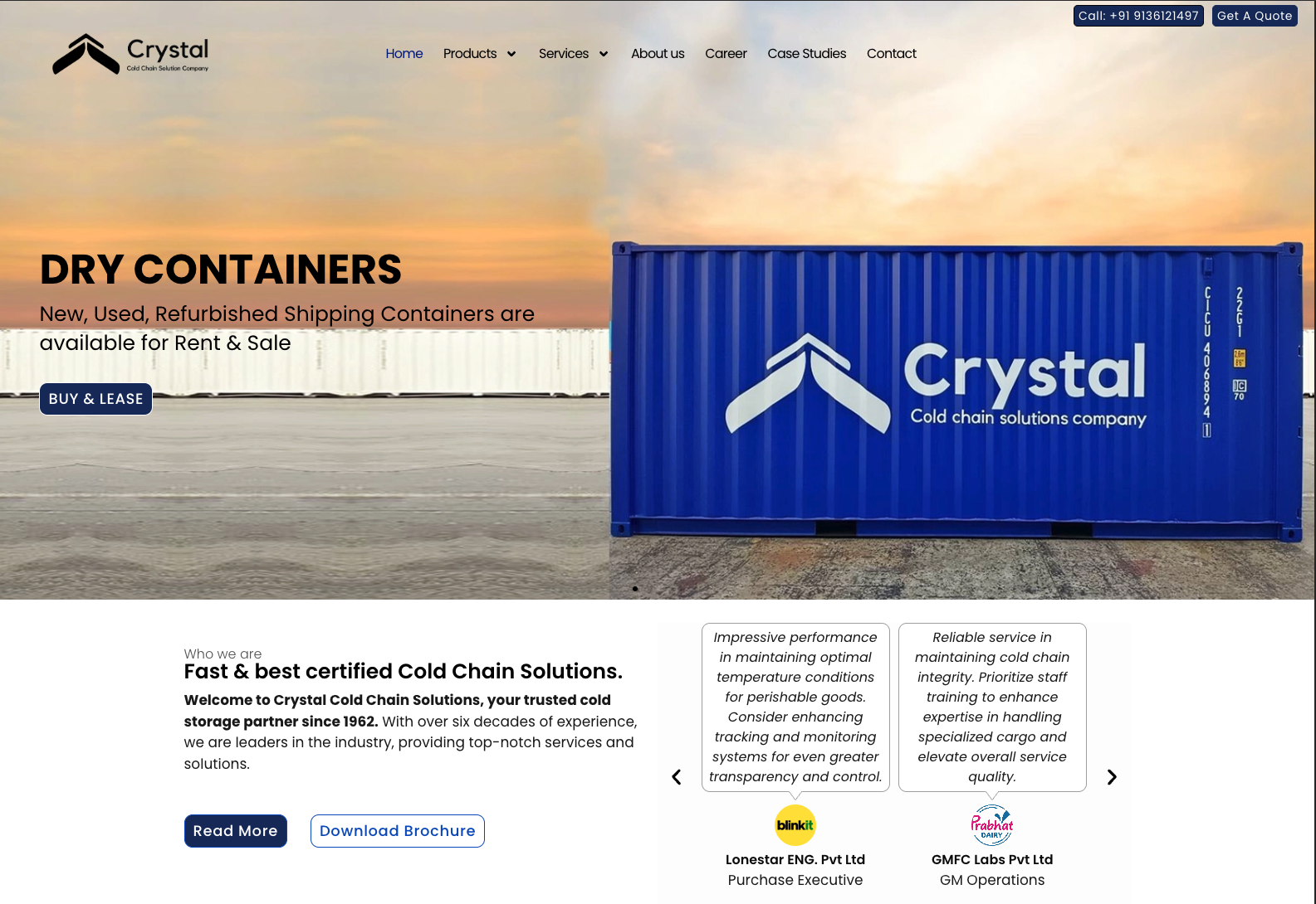 Crystal Group Website - Modern corporate website design